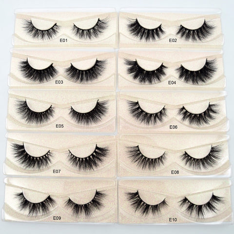 Visofree Eyelashes 3D Mink Lashes natural handmade  volume soft lashes long eyelash  extension real mink eyelash for makeup E01