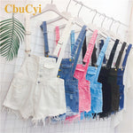 CbuCyi Fashion Denim Overalls for Women Jumpsuit Female Denim Rompers Womens Playsuit Salopette Straps Overalls Shorts Rompers