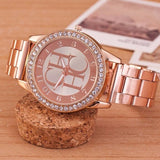 Relogio Feminino Rose gold Stainless Steel Rhinestone Women watch Fashion Luxury Brand CH Sport Digital quartz Watch Chasy