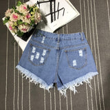 New Hot Sexy High Waist Bodycon Denim Ripped Hole Short Jeans Mini Club DJ Dance Shorts Plus Size S M L XL XXL 3XL 4XL 5XL 6XL