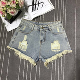 New Hot Sexy High Waist Bodycon Denim Ripped Hole Short Jeans Mini Club DJ Dance Shorts Plus Size S M L XL XXL 3XL 4XL 5XL 6XL