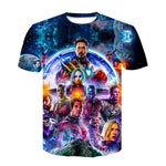 2019 stylish print avengers 4 men's and women's trend t-shirts, summer cool sports print ladies t-shirts