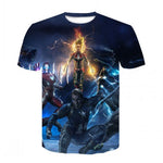 2019 stylish print avengers 4 men's and women's trend t-shirts, summer cool sports print ladies t-shirts