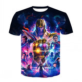 2019 stylish print avengers 4 men's and women's trend t-shirts, summer cool sports print ladies t-shirts