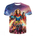 2019 stylish print avengers 4 men's and women's trend t-shirts, summer cool sports print ladies t-shirts