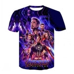 2019 stylish print avengers 4 men's and women's trend t-shirts, summer cool sports print ladies t-shirts