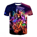 2019 stylish print avengers 4 men's and women's trend t-shirts, summer cool sports print ladies t-shirts